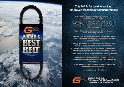 GBoost Kawasaki Teryx 1000 Worlds Best Drive Belt - Picture 2 of 2