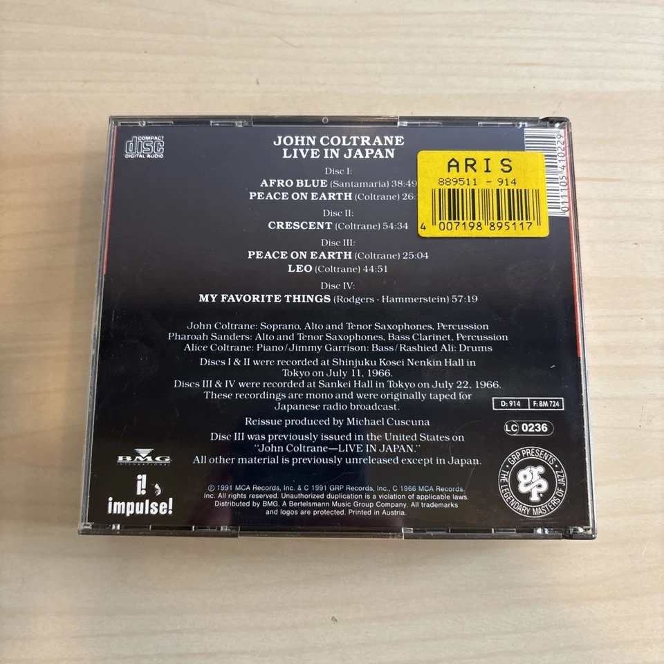 John Coltrane – Live In Japan, Free & Avante-garde Jazz (4-CD Set, 1991) Mint - Bild 2 von 4