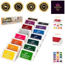 15 Washable Finger Ink Pads in Bright Colors - Ideal for Kids' Craft Projects
