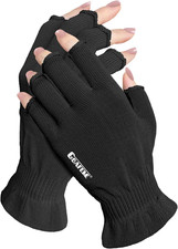 Cotton Gloves Eczema - Fingerless Touchscreen Moisturizing Gloves for Dry Hand S