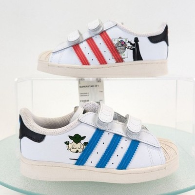 adidas Superstar CF I Star Wars Darth Vader & Yoda FZ0646 TODDLER SIZE 8 NEW