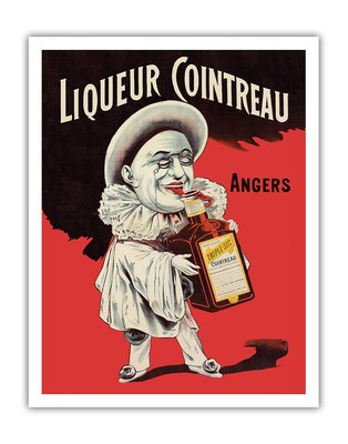 Triple Sec Cointreau Orange Liquor - Vintage Advertising Poster Eugene Oge 1900