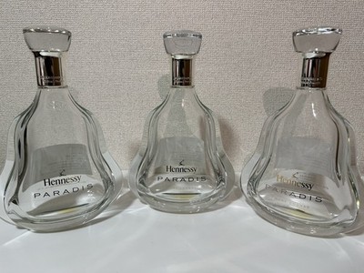 Hennessy Paradise 3本セット 空瓶 Hennessy Paradis Cognac Empty Bottle Crystal Decanter Set Of 3 W