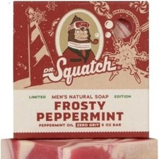 Bar Soap Dr Squatch Frosty Peppermint Limited Edition 5 oz No Harsh Chemicals