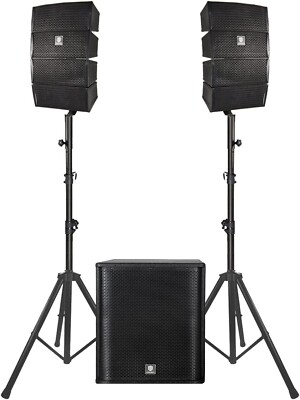 PRORECK Club 3500 DJ Line Array Speaker 15'' Bluetooth 3000W P.M.P.O Combo Set