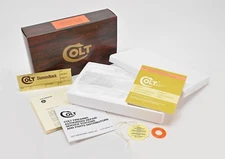 Colt Diamondback 4 Inch 1981 Wood Grain Foam Insert Box & Paperwork Package. New