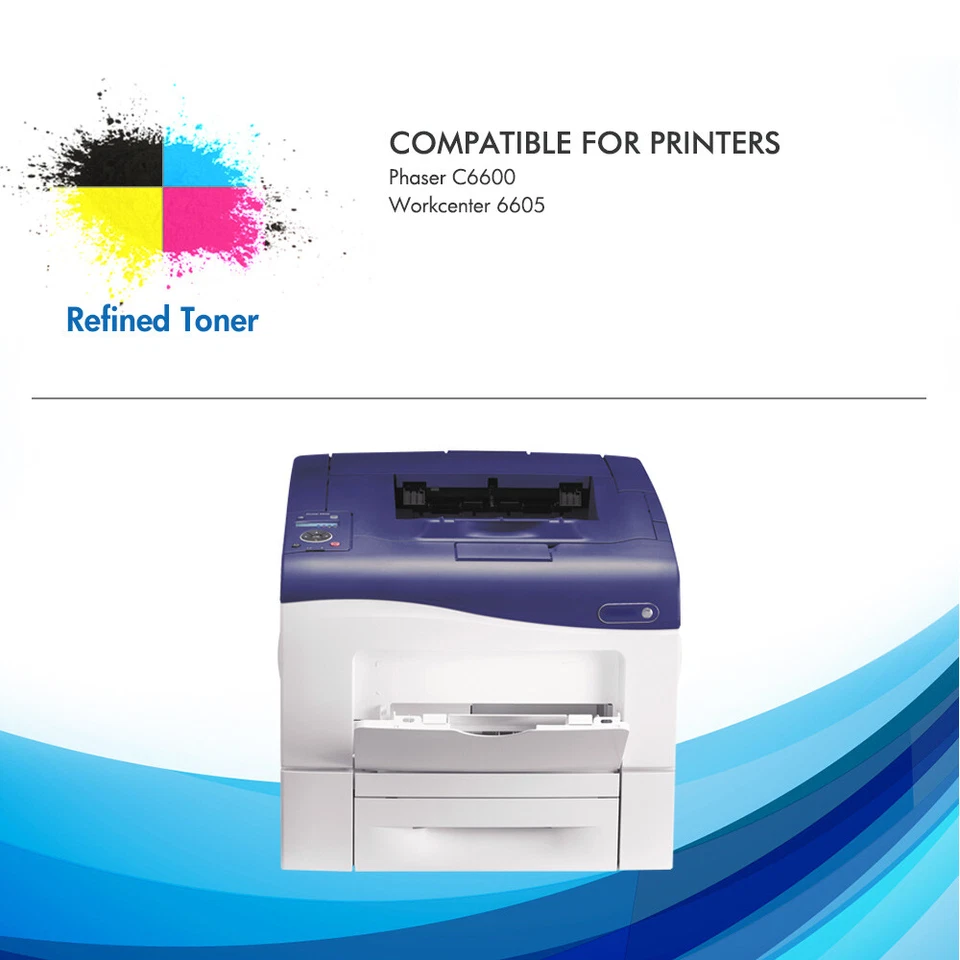 4PK High Yield Color Toner Set for Xerox Phaser 6600 WorkCentre 6605 106R02228 - Image 4 of 4