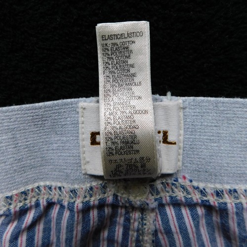 Diesel Größe M Aufzieh Eisenbahningenieur Schiene Streifen schmal konisches Bein Lounge Hose - Bild 9 von 9