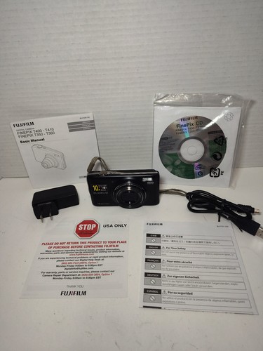 Fujifilm FinePix T350 Black 14.0MP Digital Camera TESTED-WORKS Many Extras - Picture 7 of 14