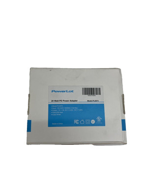 PowerLot PD Power Adapter (Model PL0074) - 20W Output, White - Missing 1 of 3