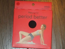 THINX FOR ALL BLACK SUPER ABSORBENCY BRIEF PERIOD-PROOF PANTIES SIZE SMALL   NEW