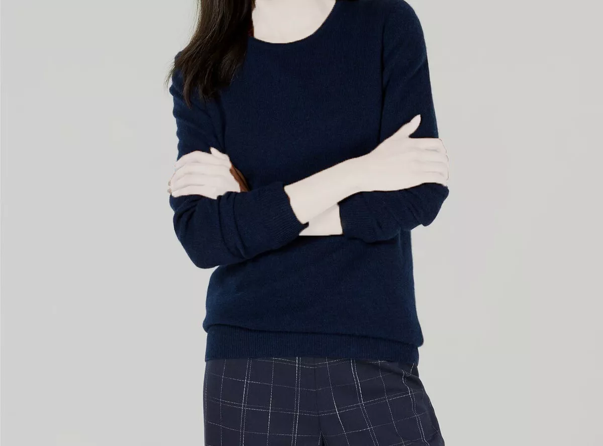 Navy crew neck shop sweater women's