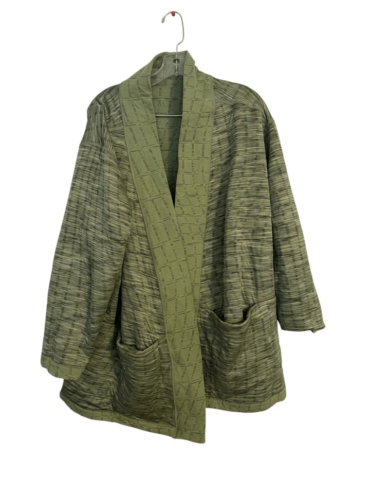 Brand New Nike ThermaFIT Oversized Fit Yoga Training Reversible Green Robe 1X - Image 3 of 4