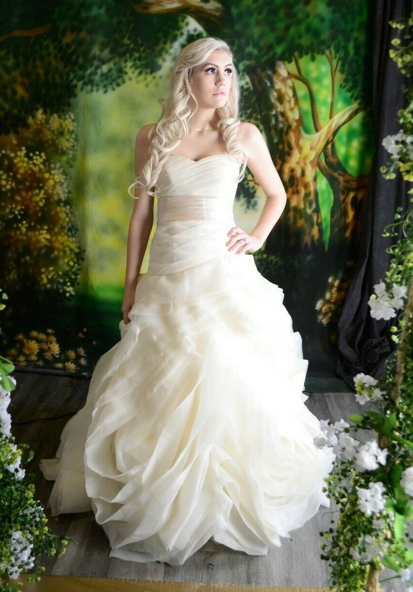 White by Vera Wang Ivory Candlelight Ruffle Layered Wedding White by Vera Wang Ivory Candlelight Ruffle Layered Wedding