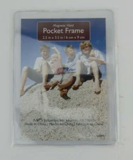 New in Factory Packaging MCS 2.5X3.5 Acrylic Clear Photo Frame w/Magnet