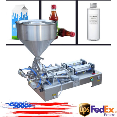 Doppelkopf Flüssigpaste Füllmaschine Horizontal Pneumatisch 50-500ml