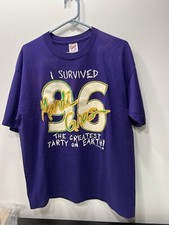 Vintage 1995 I SURVIVED MARDI GRAS Greatest Party On Earth T Shirt XL See Pics