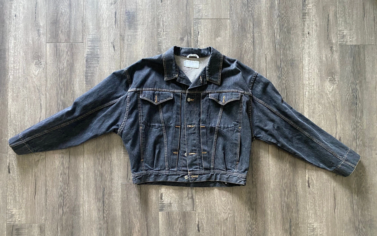 Vintage Jeffrey Sayre Denim Jacket From Jeff Sayre Collection Size Large