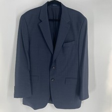 Ralph Lauren Wool Suit Jacket Mens 42R Navy Blue Jacket 2-Button VTG