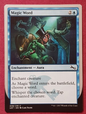 Magic The Gathering UNSTABLE MAGIC WORD blue card MTG