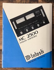 McIntosh MC-2500 MC2500 Amplifier Owner / User Manual Original  2