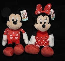 Mickey Mouse  Minnie Mouse Valentine Plush 16  NEW