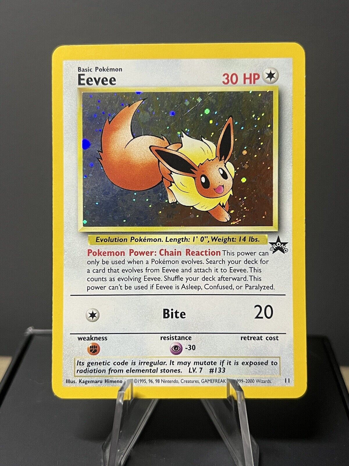 Pokémon TCG Eevee Wizards Black Star Promos 11 Holo Promo 1st Edition Promo