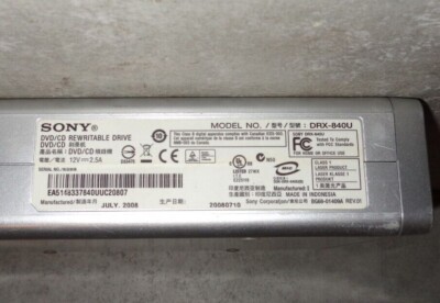 未来予測 2006-2020 CD-ROM & DVD Sony DRX-840U DVDCD Rewriteable Drive No AC Power Cord ##### | eBay