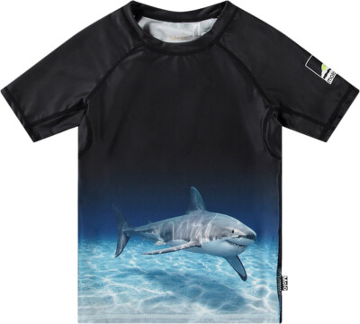 Molo Neptune Faded Shark Rashguard boys Size 13-14 y/o