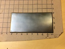 Orig. Plaque de cercueil funéraire ancienne INUTILISÉE - environ 4 x 8 1/2" SCH Co #2