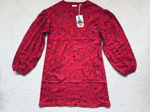 NEXT Knee Length 100% Cotton Long Sleeve Dresses for Girls