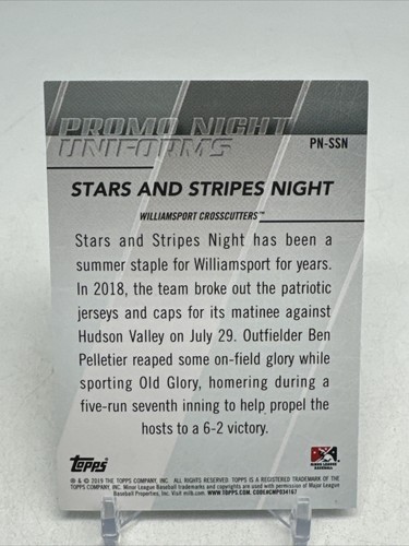 2019 Topps Pro Debut #PN-SSN Stars & Stripes Night James MacArthur SIGNED Royals - Picture 4 of 4