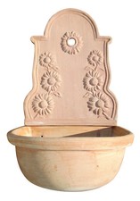 FONTANA GIRASOLI in terracotta A PARETE da GIARDINO 