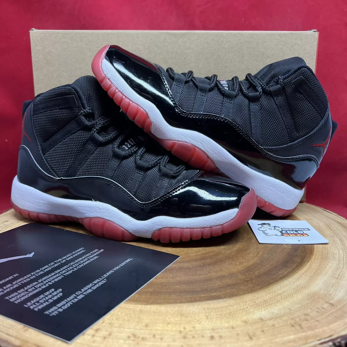 Nike Air Jordan 11 Retro Bred 2019 Black Red Size 7y XI XII XIII XV