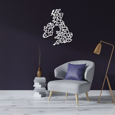 Geometric UK United Kingdom & Ireland Art - Wooden Acrylic Laser Cut Wall Art