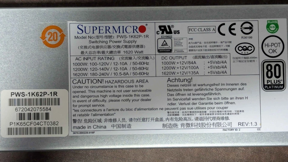 Supermicro 2U CSE-217 2-Node X9DRT-HF+ 4x Xeon E5-2670 v2 2.5ghz 256gb 12xTrays - Image 4 of 4