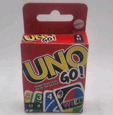 UNO Go! -  Mini Card Game Travel Version - Pocket Sized Cards For On The Go Play