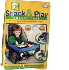 NEW Star Kids Black Snack And Play Travel Tray LEAD FREE 2 Pockets Wipe fast