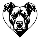 Staffordshire Bull Terrier Face Vinyl Decal Sticker Art Wall Home Various Colour