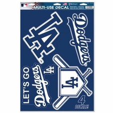 LOS ANGELES DODGERS 4 PIECE MULTI-USE DECALS 11"X17" WINDOWS WALLS LIKE FATHEAD