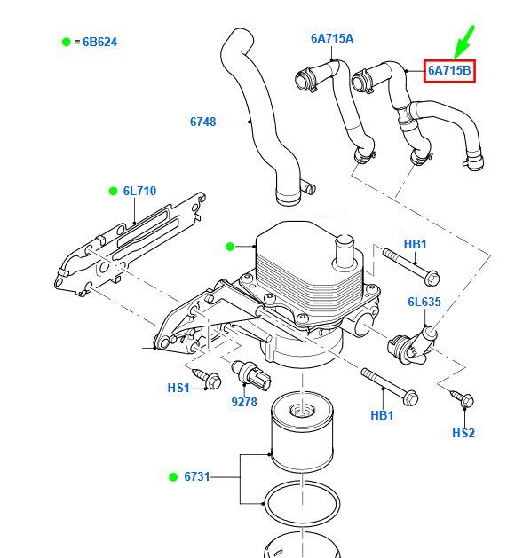 FORD TRANSIT MK3 Oil Cooler And Filter Hose 6C11-6B850-CC 1437094