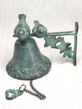 Dinner Bell Blue Antique Style Farmhouse Bird Country Living 6.25 x 5.5         