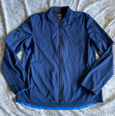Oakley Men's Albatross Rain FZ Jacket Blue Size L