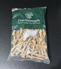 90 Golf Tee's Club Champ Pro Strength Solid Hardwood 2 1/8 inch Made in the USA