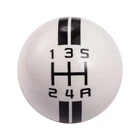 Black& White Ford Mustang Shelby Car 5 Speed Manual Shifter Knob Gear 3 Adapters
