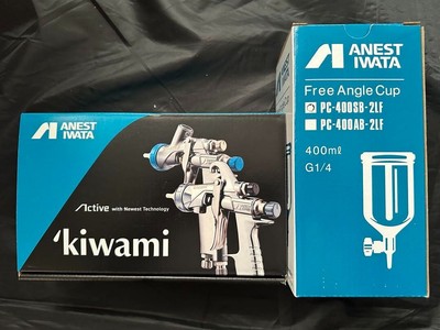 New Spray gun and container set KIWAMI-1-14B8 & PC-400SB-2LF 400ml from Japan M