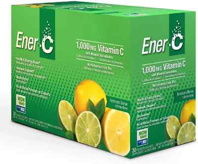 Ener-C Vitamin C Multivitamin Drink Mix 1000mg Zitrone Limette Immununterstützung 30 Sach