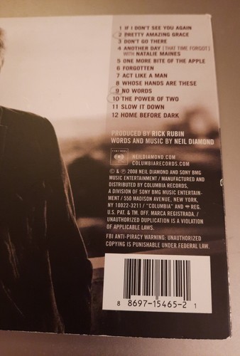 Neil Diamond Home Before Dark CD 2008 BMG Columbia - Picture 8 of 10