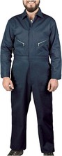 3 Walls Work Men's Long Sleeve Twill Coveralls, grey, sizes 38/40/42 regular