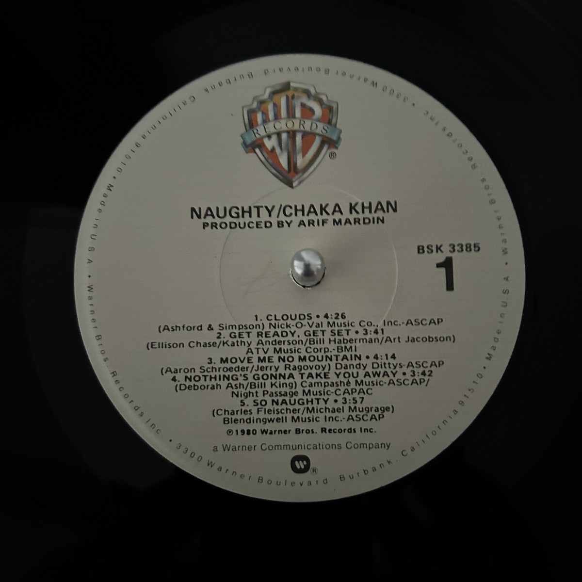 Chaka Khan Naughty 1980 LP DJ Promo Whitney Houston Luther